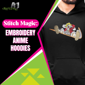 Embroidery Anime Hoodies