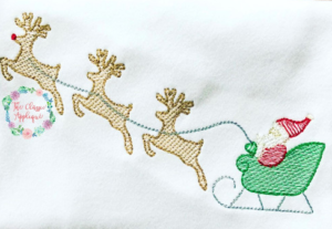Festive Reindeer Parade Christmas Embroidery Design