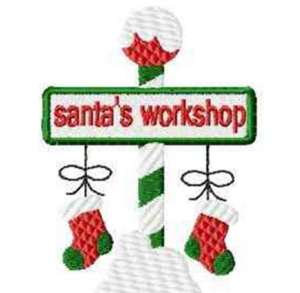 Santa's Workshop Delight Christmas Embroidery Design
