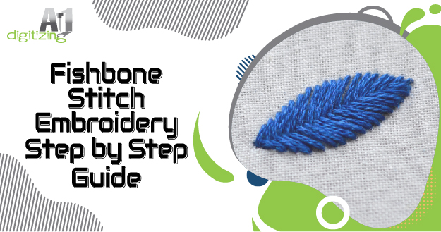 Fishbone Stitch Embroidery - Step by Step fb