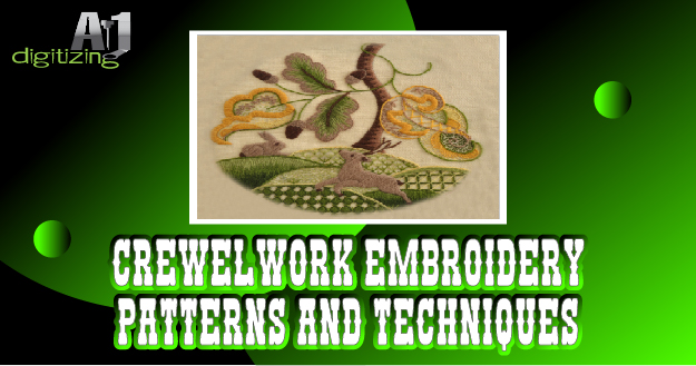 Crewelwork Embroidery Pattern - fb