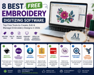 8 Free Embroidery Digitizing Software - A Review Best free embroidery digitizing software for creating and editing professional embroidery designs in 2026.