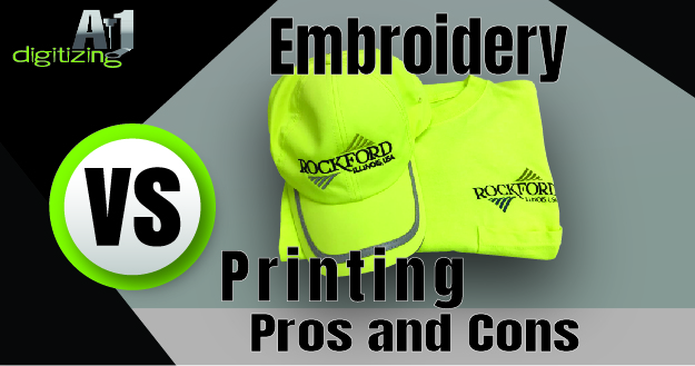Embroidery vs Printing Pros and Cons