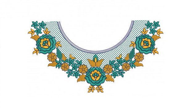 Neckline Embroidery Photo