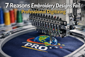 professional digitizing fixing embroidery design failure